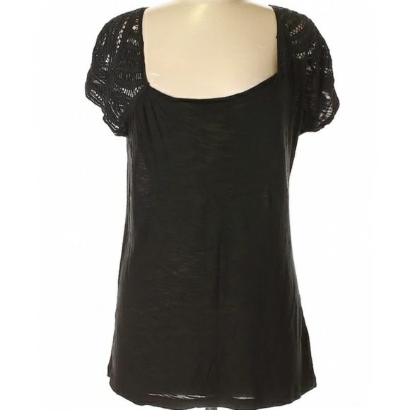 Anthropologie Crochet Sleeve Top - Picture 1 of 6